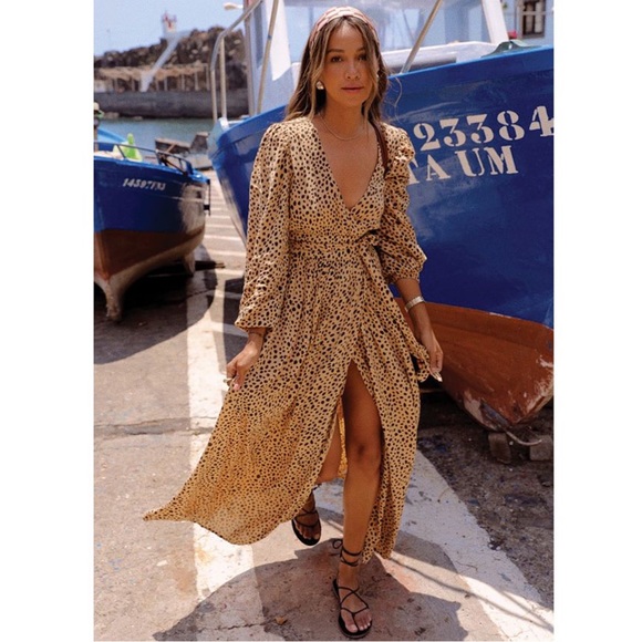 SOLD Billabong Nine Lives Wrap Maxi Dress - Picture 2 of 8